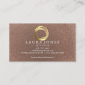 Faux Gold Painted Circle Designer Business Card 名刺 (裏面)