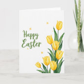 Faux Gold Spring Flower Card カード (正面)