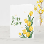 Faux Gold Spring Flower Card カード (黄色い花)