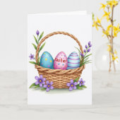 Faux Gold Spring Ovoids Card カード (黄色い花)