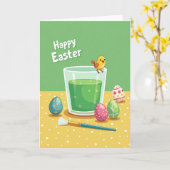 Faux Gold Springtime Card カード (黄色い花)