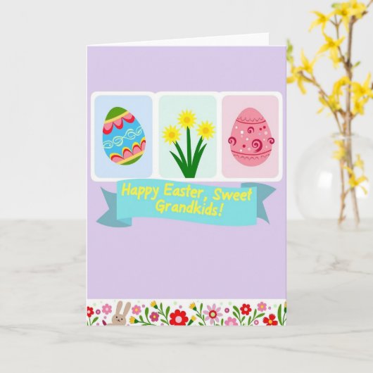 Faux Gold Springtime Fun Card カード (黄色い花)