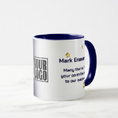 Faux gold stars employee anniversary recognition マグカップ (正面右)