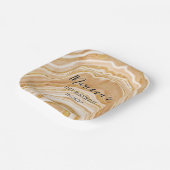 Faux Golden Agate 21st Birthday ペーパープレート (傾斜あり)