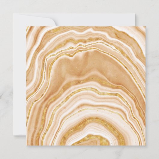 Faux Golden Agate 21st Birthday 招待状 (裏面)