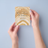 Faux Golden Agate 21st Birthday Invitation チラシ (手)
