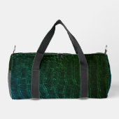Faux Green Alligator Crocodile Leather Print ダッフルバッグ (裏面)