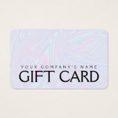 Faux holographic effect texture blue Gift Card (正面)