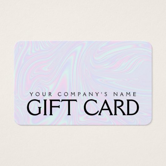 Faux holographic effect texture blue Gift Card (正面)