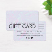 Faux holographic effect texture blue Gift Card (デスク)