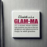 Faux Hot Pink Glitter Glam-Ma マグネット<br><div class="desc">Faux Hot Pink Glitter Glam-Ma Magnet - For some of us, being glamorous and fabulous comes naturally. Show your inner diva and forever glam attitude with this very cool faux glitter hot pink Glam-Ma magnet. With its definition: "Glam-ma is a woman whose children had children but is far too gorgeous...</div>