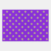 Faux Kraft Paper w/ Purple Multi-Patterns ラッピングペーパーシート (正面3)