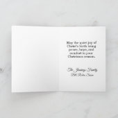 Faux Latch Hook Angel With Candle Christmas  シーズンカード (内部)