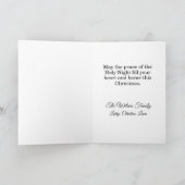 Faux Latch Hook Holy Family Nativity Christmas  シーズンカード (内部)