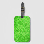 Faux Leather Light Lime ラゲッジタグ (正面縦)