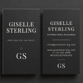 Faux Leather Modern Accountant Tax Preparer CPA 名刺