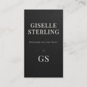 Faux Leather Modern Accountant Tax Preparer CPA 名刺 (正面)