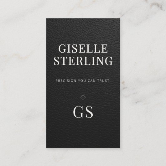 Faux Leather Modern Accountant Tax Preparer CPA 名刺 (正面)