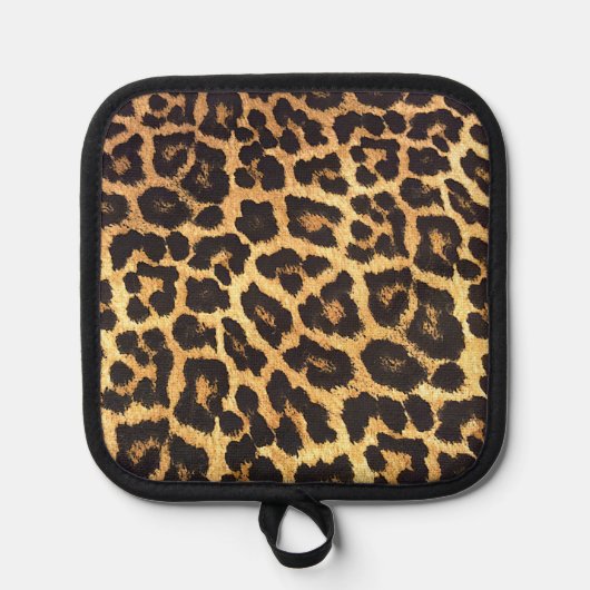 Faux Leopard Skin Pot Holder 鍋敷き (正面)