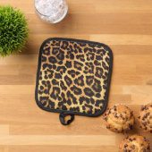 Faux Leopard Skin Pot Holder 鍋敷き (トップダウン)