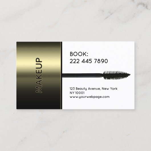 Faux mascara brush makeup Business Card 名刺 (裏面)