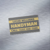 Faux metallic texture surface handyman  マグネット名刺 (インサイチュ)