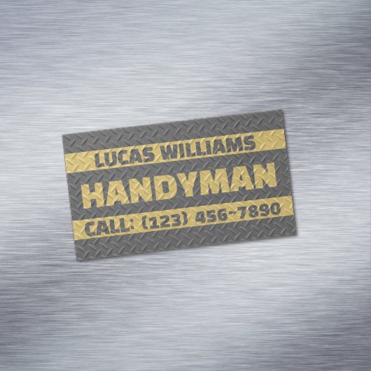 Faux metallic texture surface handyman  マグネット名刺 (インサイチュ)
