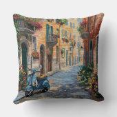 Faux Needlepoint Pillow - Italian Street Scooter クッション (裏面)