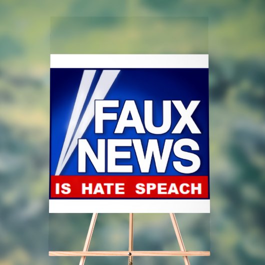 Faux News  アクリルサイン (ニュートラル)