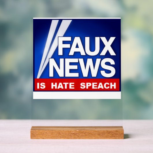 Faux News アクリルサイン (ニュートラル)
