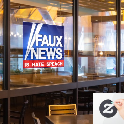 Faux News  ウィンドウサイン (レストラン窓)