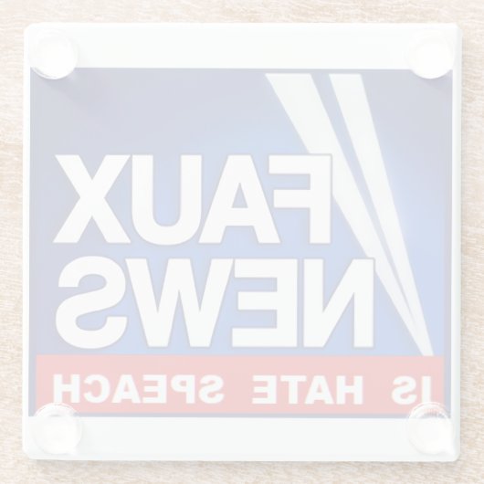 Faux News ガラスコースター (裏面)