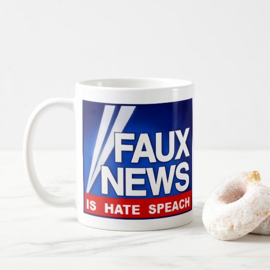 Faux News コーヒーマグカップ (ドーナツ)
