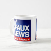 Faux News コーヒーマグカップ (正面左)