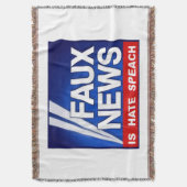 Faux News スローブランケット (正面縦)