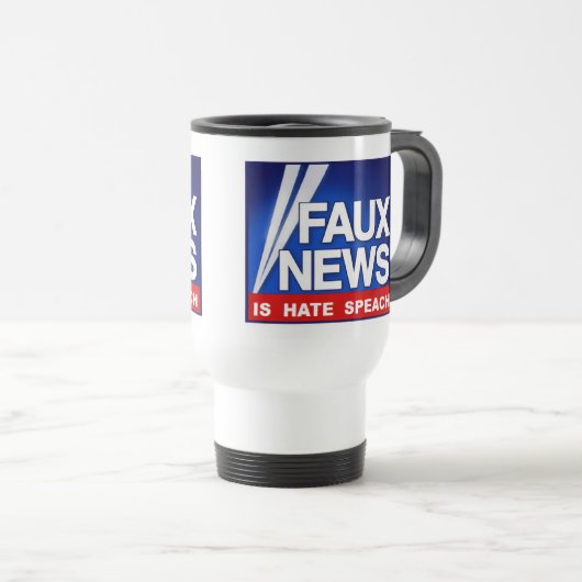 Faux News トラベルマグ (正面右)