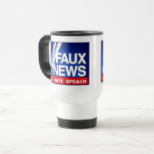 Faux News トラベルマグ (正面左)