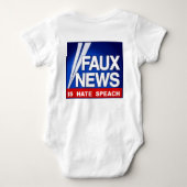 Faux News ベビーボディスーツ (裏面)