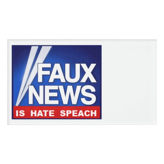 Faux News 名札 (正面)