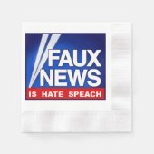Faux News 縁ありカクテルナプキン (正面)