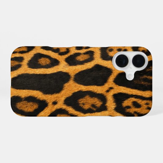 Faux Ocelot Skin iPhone 16ケース (裏面横)