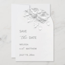 Faux Paper Cut Roses  セーブザデート