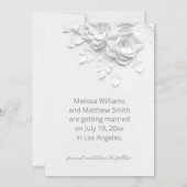 Faux Paper Cut Roses  セーブザデート (裏面)