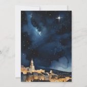 Faux Papercraft Peace & Joy Nativity Christmas シーズンカード (裏面)