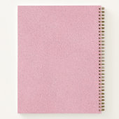 Faux Pink Leather Texture With Gold Foil Banner ノートブック (裏面)