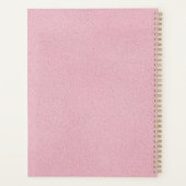 Faux Pink Leather Texture With Gold Foil Banner プランナー手帳 (裏面)
