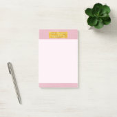 Faux Pink Leather Texture With Gold Foil Banner ポストイット (オフィス)