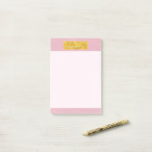 Faux Pink Leather Texture With Gold Foil Banner ポストイット (デスク上)