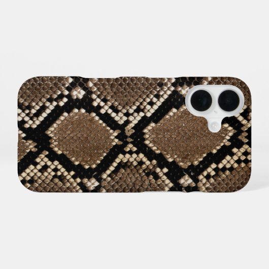 Faux Python Snake Skin iPhone 16ケース (裏面横)