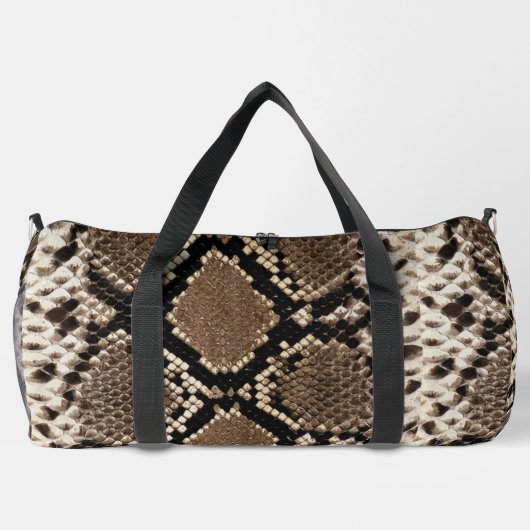 Faux Python Snakeskin ダッフルバッグ (裏面)